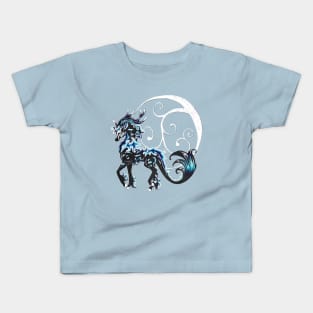 Black and Blue Kirin Kids T-Shirt